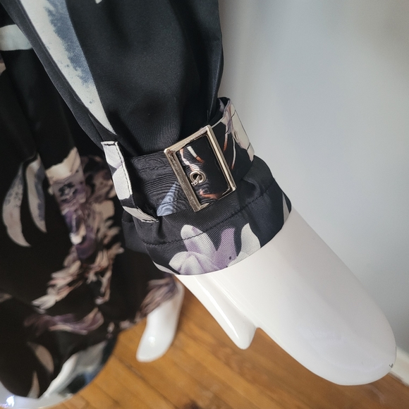 Missguided Floral Print Duster Coat, GUC, Size 8 - Picture 9 of 13